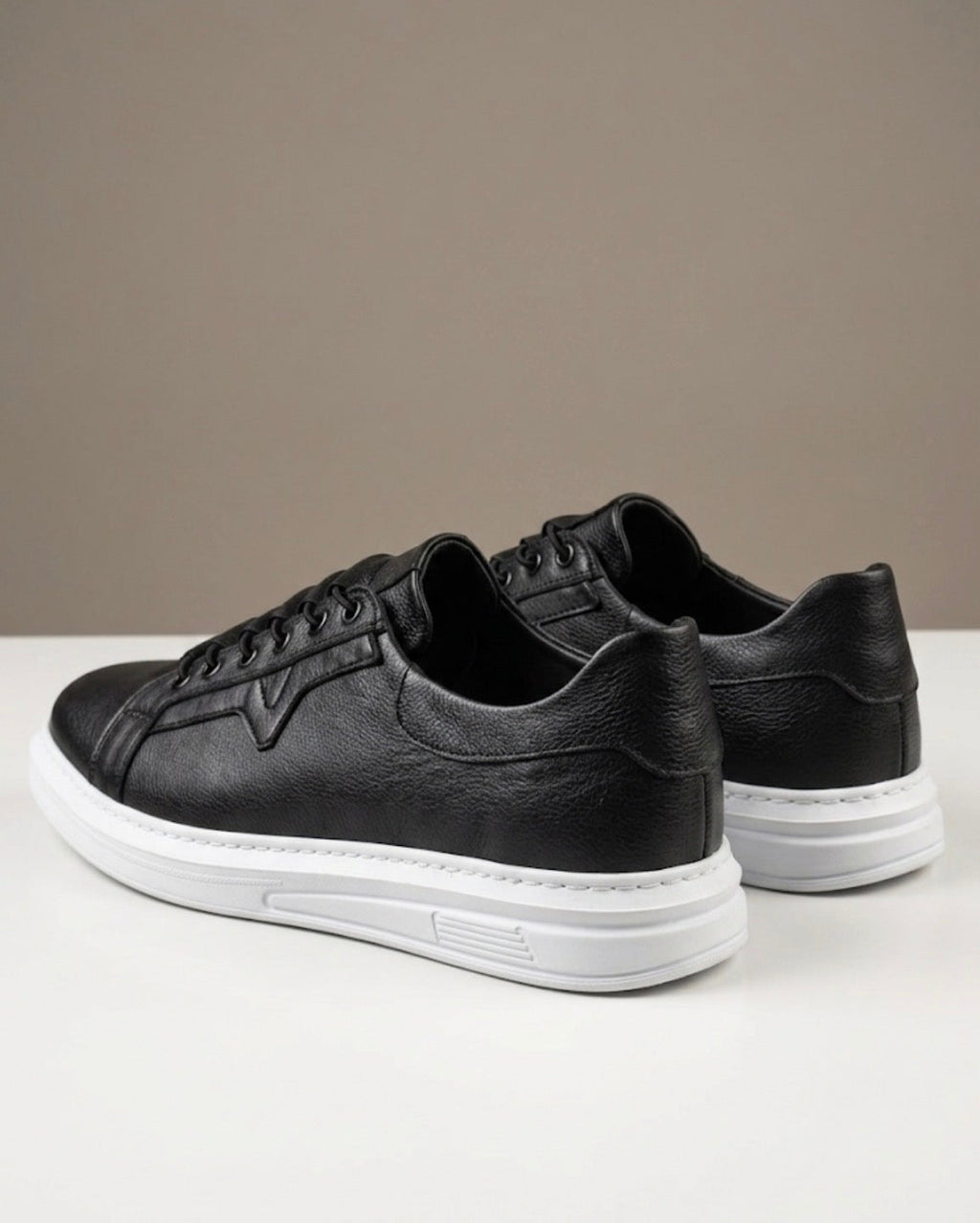 Büyük Numara Erkek Deri Sneaker Ayakkabı
