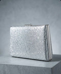 Gümüş Simli Abiye Çanta – Işıltılı Gece Clutch'ı