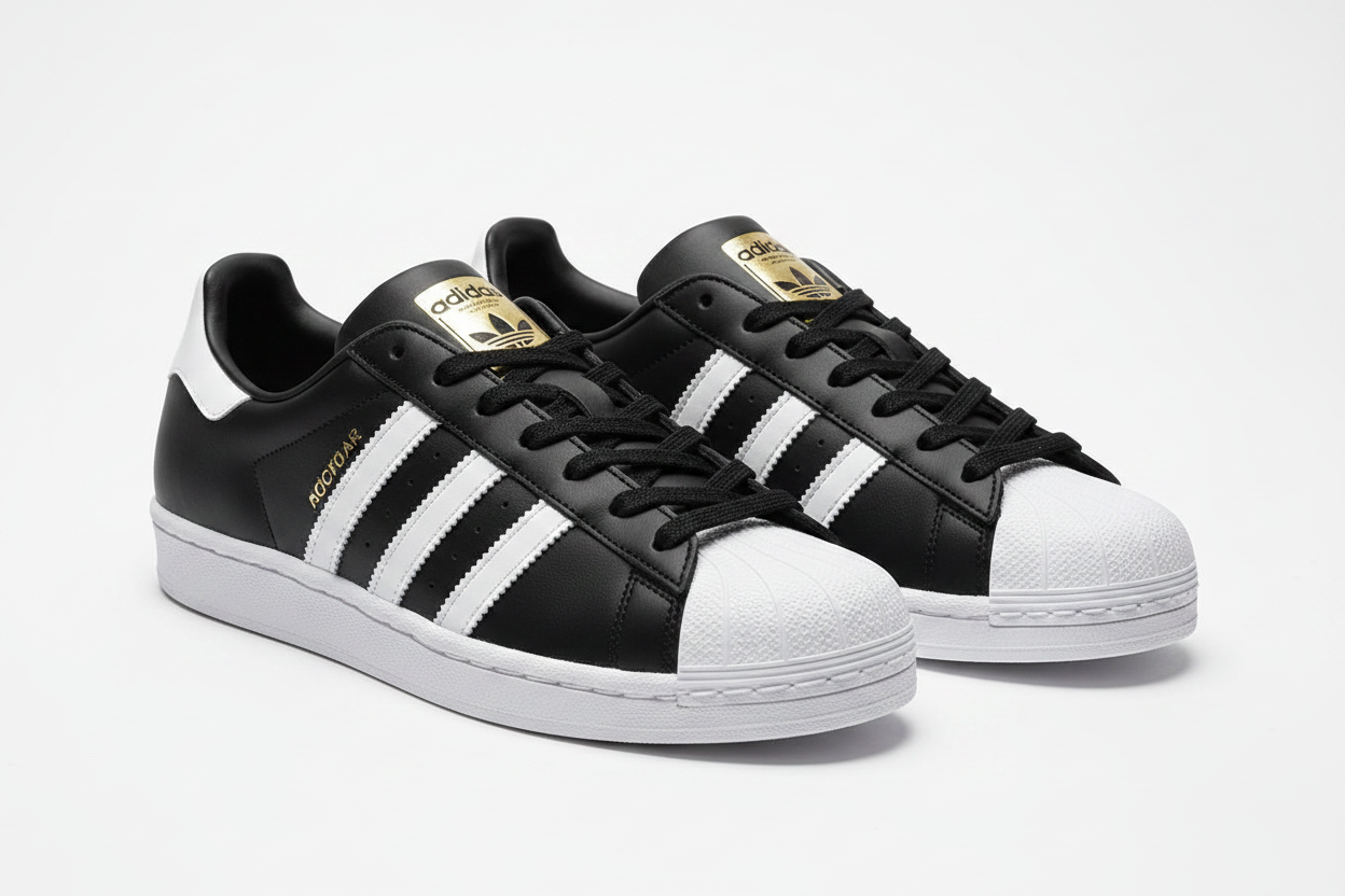 Adidas Superstar Siyah | Beyaz Şeritli Shell Toe Sneaker