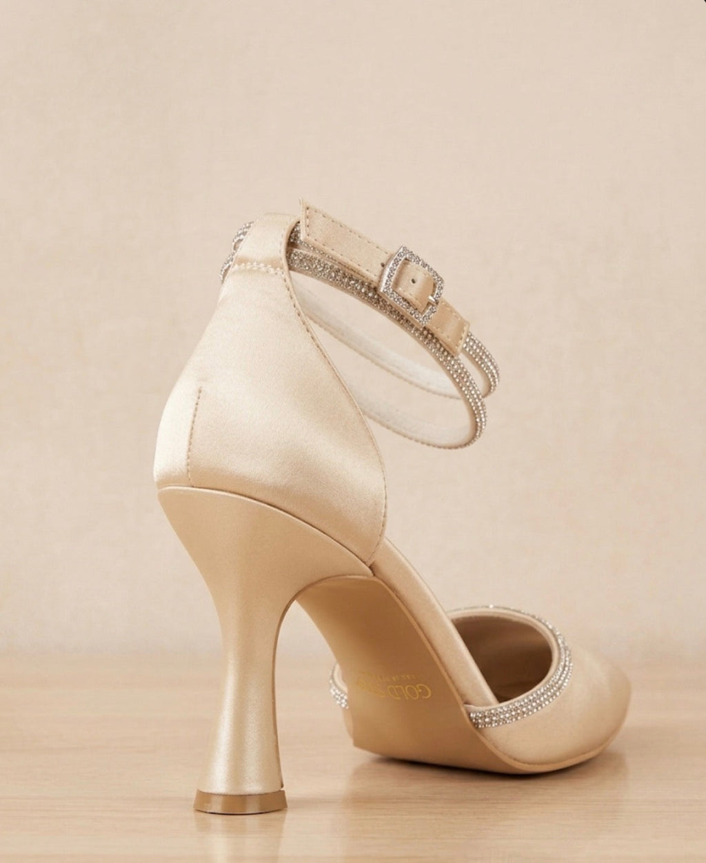 Kristal Bileğ Bantlı Saten – Bridal Luxe