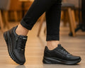 Wickers 2161 Siyah Kadın Günlük Sneaker Fermuar Yüksek Taban Spor Ayakkabı