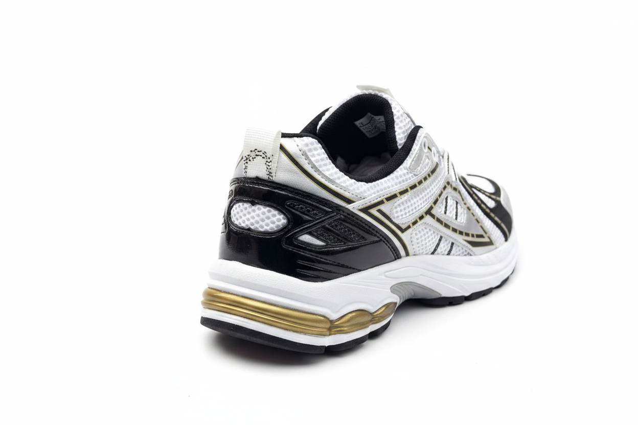 Wickers Retro Runner Beyaz Gümüş Altın Spor Ayakkabı