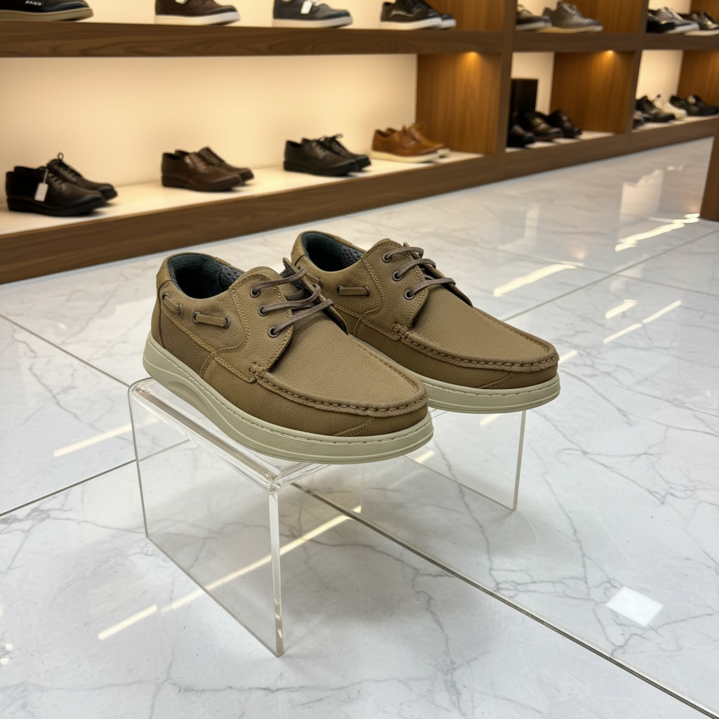Camel Deri Loafer Sneaker – Erkek Günlük Ayakkabı