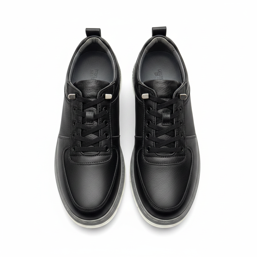 Dericibey Hakiki Deri Erkek Sneaker – Siyah