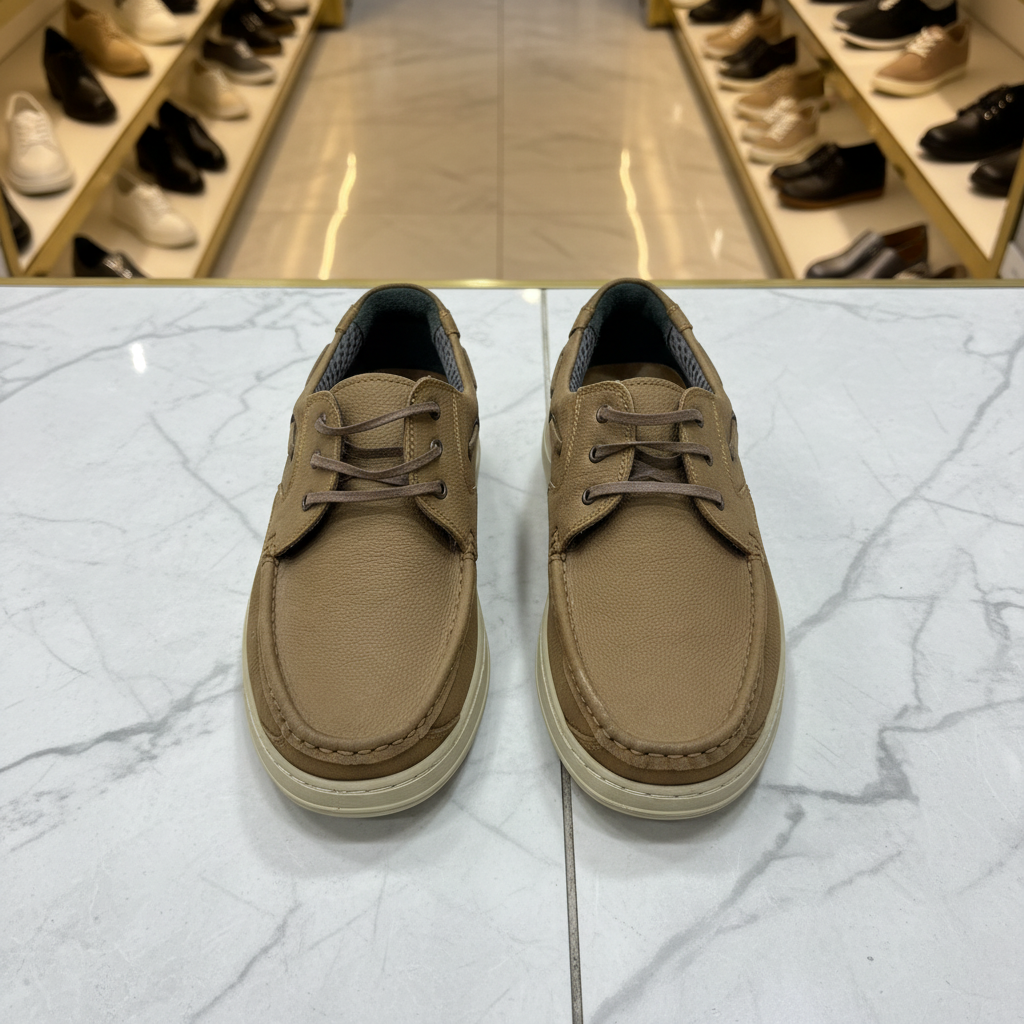 Camel Deri Loafer Sneaker – Erkek Günlük Ayakkabı