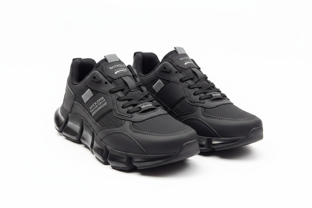 Wickers Casual Sport Siyah Gri Spor Ayakkabı