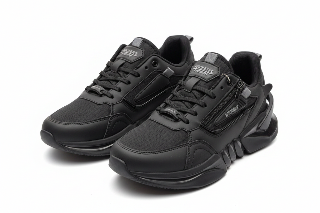 Wickers Fashion Tam Siyah Spor Ayakkabı