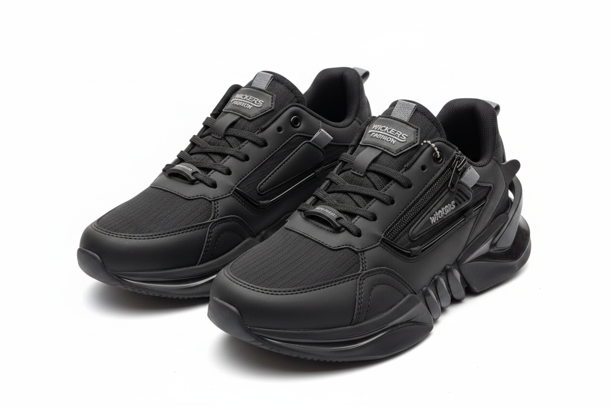 Wickers Fashion Tam Siyah Spor Ayakkabı