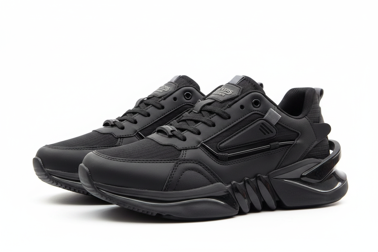 Wickers Fashion Tam Siyah Spor Ayakkabı