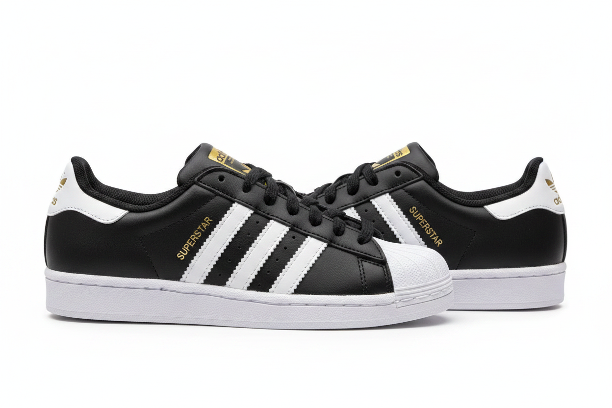 Adidas Superstar Siyah | Beyaz Şeritli Shell Toe Sneaker
