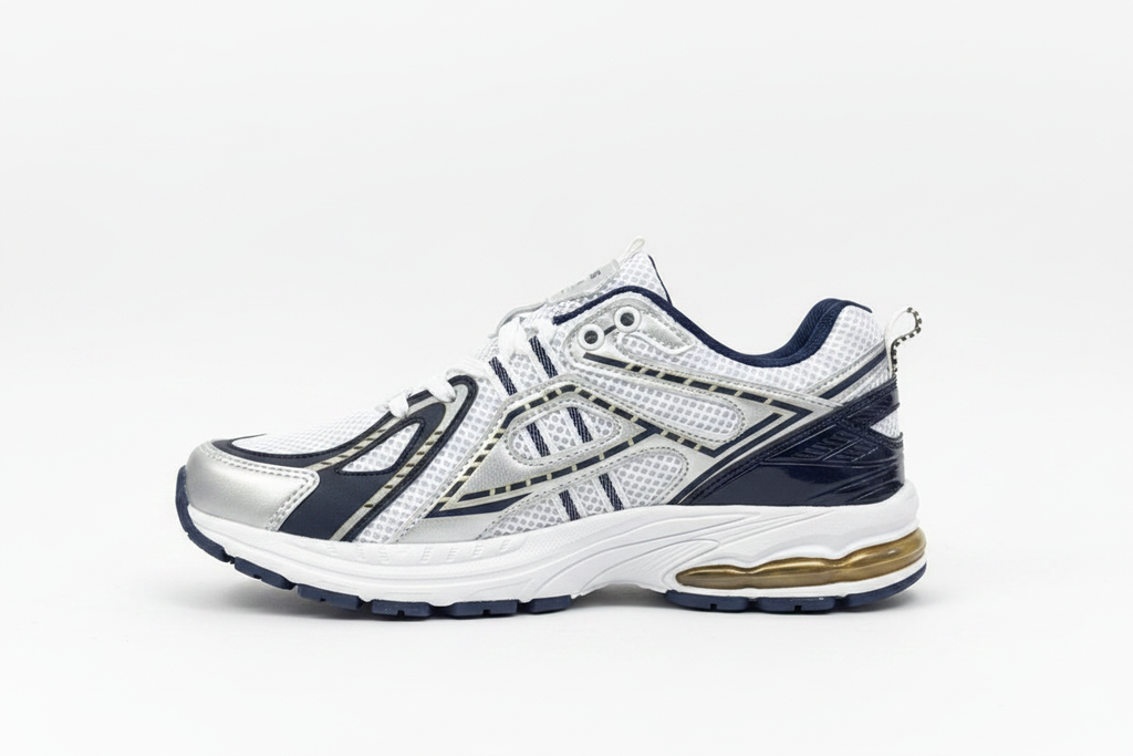 Wickford Fashion Beyaz Lacivert Gümüş Altın Retro Runner Sneaker
