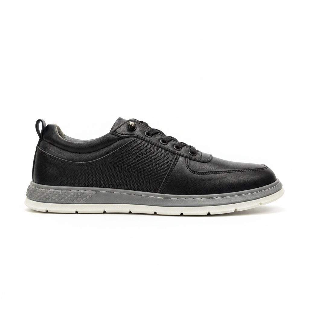 Dericibey Hakiki Deri Erkek Sneaker – Siyah